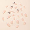 Picture of LPOODDNU White French Press on Nails Almond, Medium 3D Bow Fake Nails Almond Shape Acrylic False Nails Cute Artificial Nails Press ons Reusable Glue on Nails for Women and Girls 24Pcs