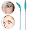 Picture of i-Laesh 100 Pcs Crystal Eyelash Brush Mascara Wands Disposable Eyebrow / Lash Brushes for Eyelashes Extensions Eye Makeup Kit Lashes Applicator Tool Spoolies (Crystal - Peacock Blue)