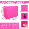 Picture of UIXIZQ Waterproof Large Makeup Bag Pouch,Nylon Women Travel Toiletry Storage Bag Preppy Cosmetic Bag for Girls,Big Makeup Organizer Bag Cute Zipper Pouch Bag for Sport Work Gift(Large-Hot Pink)