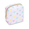 Picture of Waterproof Mini Makeup Bag Pouch for Purse,Nylon Travel Toiletry Organizers Bag Small Cosmetic Bag for Women Girl,Cute Mini Zipper Pouch Coin Purse Preppy Storage Bag for Work(Mini-White Heart)