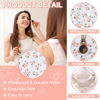 Picture of Waterproof Large Floral Makeup Bag Pouch,Nylon Travel Toiletry Storage Bag Preppy Flower Cosmetic Bag for Women Girl,Large Capacity Makeup Organizer Bag Zipper Pouch for Work(Large White-Flowers)