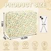 Picture of Waterproof Large Floral Makeup Bag Pouch,Nylon Travel Toiletry Storage Bag Preppy Flower Cosmetic Bag for Women Girl,Large Capacity Makeup Organizer Bag Cute Zipper Pouch(Large Light Yellow-Flowers)