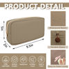 Picture of Waterproof Small Makeup Bag Pouch for Purse,Nylon Travel Toiletry Storage Bag Cute Preppy Cosmetic Bag for Women Girl,Waterproof Makeup Organizer Bag Skincare Bag Purse with Zipper(Small-Khaki)