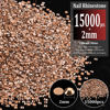 Picture of 15000pcs 2mm Resin Rhinestones Bulk, Champagne Flatback Round Jelly Rhinestones Non Hotfix Crystal Gems Large Quantity Wholesale for DIY Crafts Clothes Face Makeup Manicure