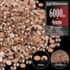 Picture of 6000pcs 4mm Resin Rhinestones Bulk, Champagne Flatback Round Jelly Rhinestones Non Hotfix Crystal Gems Large Quantity Wholesale for DIY Crafts Clothes Face Makeup Manicure