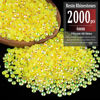 Picture of 2000pcs 6mm Resin Rhinestones Bulk, Lemon Yellow AB Flatback Round Jelly Rhinestones Bedazzling Non Hotfix Crystal Gems Large Quantity Wholesale for DIY Crafts Clothes Tumblers Face Makeup Manicure