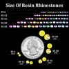 Picture of 2000pcs 6mm Resin Rhinestones Bulk, Lemon Yellow AB Flatback Round Jelly Rhinestones Bedazzling Non Hotfix Crystal Gems Large Quantity Wholesale for DIY Crafts Clothes Tumblers Face Makeup Manicure
