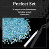 Picture of 6000pcs 4mm Resin Rhinestones Bulk, Lake Blue AB Flatback Round Jelly Rhinestones Bedazzling Non Hotfix Crystal Gems Large Quantity Wholesale for DIY Crafts Clothes Tumblers Face Makeup Manicure