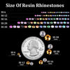 Picture of 5000pcs 5mm Resin Rhinestones Bulk, Mineral Gold Flatback Round Jelly Rhinestones Bedazzling Non Hotfix Crystal Gems Large Quantity Wholesale for DIY Crafts Clothes Tumblers Face Makeup Manicure
