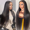 Picture of DULOVE 30 Inch Lace Front Wigs Human Hair Pre Plucked With Baby Hair 13x4 Straight HD Transparent Lace Front Wigs for Women 200 Density Glueless Natural Color