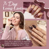Picture of AZUREBEAUTY Nail Polish Set Vegan 4 Colors Nude Purple Glitter Nail Polish Quick Dry Natural Nail Lacquer Fingernail Strengthening Treatment Kit with Top Coat DIY Salon Home