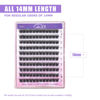 Picture of GAQQI Lash Clusters, Individual Lashes D Curl, DIY Lash Extension 14mm False Eyelash Clusters 120 PCS, Natural & Wispy Cluster Lash Wisps (GQ19, D Curl,14mm)