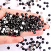Picture of 288Pcs Black Crystal Rhinestones,Glass Flatback Rhinestones Gemstones for Nail Face Makeup Art Crafts Clothes Decoration -(SS34,7.0mm,Black)