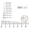 Picture of 288Pcs White Crystal Rhinestones,Glass Flatback Gemstones for Nail Face Makeup Art Crafts Clothes Bling Decoration - (SS30,6.5mm,White)