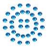 Picture of 1440Pcs Blue Zircon Crystal Rhinestones,Glass Flatback Rhinestones Gemstones for Nail Face Makeup Art Crafts Clothes Decoration -(SS12,3.0mm,Blue Zircon)