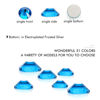 Picture of 1440Pcs Blue Zircon Crystal Rhinestones,Glass Flatback Rhinestones Gemstones for Nail Face Makeup Art Crafts Clothes Decoration -(SS12,3.0mm,Blue Zircon)