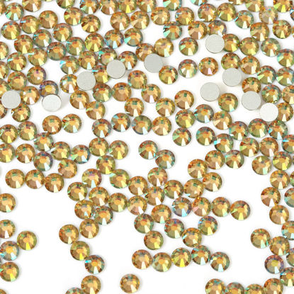 Picture of 1440Pcs Dawn Light Crystal Rhinestones,Glass Flatback Rhinestones Gemstones for Nail Face Makeup Art Crafts Clothes Decoration -(SS20,4.8mm,Dawn Light)