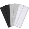 Picture of IVARYSS Workout Headbands for Women Non Slip, Premium Stretchy Soft Fabric Head Bands for Women's Hair, Wear for Yoga, Running, Sport, 6 Pack, Black White Grey