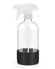 Picture of Roinisor Glass Spray Bottles with Silicone Sleeve Protection, Empty 16OZ Reusable Spray Bottles, Refillable Containers with Spray Nozzles for Cleaning Solutions, Plants and Essential Oils 1 Pack Black