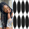 Picture of 8 Packs Pre-Separated Springy Afro Twist Hair Suitable for Damaged Soft Locs Synthetic Marley Twist Braiding Hair for Black Women (24 inch, 1B)