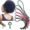 Picture of 6 Pcs Adjustable Thick Hair Ties, Large Ponytail Holders for Natural Hair, Buns, Locs, Dreads, Curly & Afro Hair/Puffs - 3 Colors Hair Bracelet Bulk