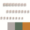 Picture of Christmas Press on Nails Short Square Fake Nails Christmas Tree French Tip False Nails With Silver Glitter Designs Full Cover Stick on Nails Acrylic Winter Xmas Artificial Nails for Women 24 Pcs