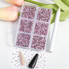 Picture of Beadsland 7200pcs Flatback Rhinestones,Pink Rhinestones Nail Gems Round Crystal Rhinestones for Crafts,Mixed 6 Sizes with Wax Pencil Kit, SS3-SS10,Light Rose/Light Pink