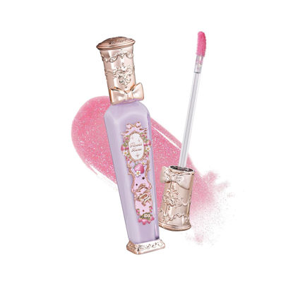 Picture of Flower Knows Violet Strawberry Rococo Glowy Lip Gloss-Moisturizing Tinted Lip Oil-Hydrating Glitter Lip Makeup for Girls&Women-Vegan & Cruelty-Free-0.12 Fl Oz,1 Count (G03 Berry Bomb)