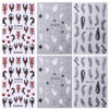 Picture of Halloween Nail Stickers, Halloween Nail Art Decals 3D Self-Adhesive Cute Ghost Halloween Nail Design DIY Holiday Nail Decoration Supplies Charms for Women and Girls Autumn Nail Art 6 Sheets