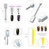 Picture of JERCLITY 9 Pieces Nail Magnet Tool Set Double-Head Flower Design Nail Magnet Pens Magnet Stick 3D Magnetic Cat Eye Gel Polish Nail Art for UV Gel Line Strip Multi-Function Magnet Board Nail Art Tool