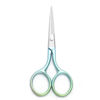 Picture of Motanar Multicolor Professional Grooming Scissors for Personal Care Facial Hair Removal and Ear Nose Eyebrow Trimming Stainless Steel Fine Straight Tip Scissors 3.9 Inch (Green+Pink)