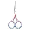 Picture of Motanar Multicolor Professional Grooming Scissors for Personal Care Facial Hair Removal and Ear Nose Eyebrow Trimming Stainless Steel Fine Straight Tip Scissors 3.9 Inch (Green+Pink)
