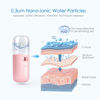 Picture of GIVERARE 2 Pack Nano Facial Steamer, Handy Mini Mister, USB Rechargeable Mist Sprayer, 30ml Visual Water Tank Moisturizing&Hydrating for Face, Skin Care, Eyelash Extensions-Pink