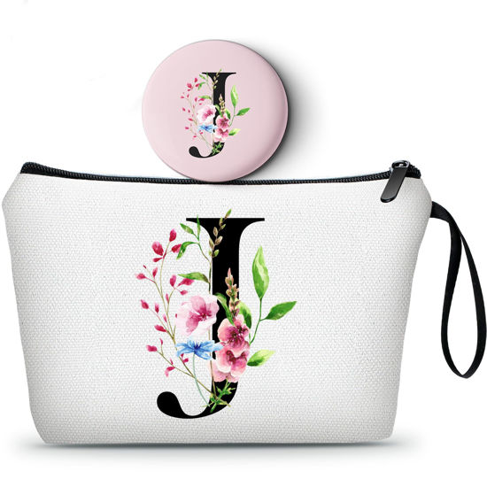 Picture of SEAMOON Birthday Gifts for Women Friendship,Womens Birthday Gifts, Makeup Bag Travel wth Mirror,Bridesmaid Proposal Gifts, Coolest Gifts for Women, Small Gifts for Women,Christmas Gifts,J