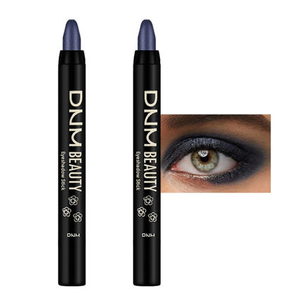Picture of Kaely 2Pcs Cream Eyeshadow Sticks Set for Eyes Waterproof,Midnight Blue Shimmer Eye shadow Stick Pencil Pen Bulk sombras en crema para ojos 31+31