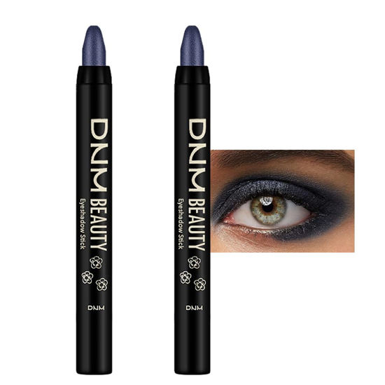 Picture of Kaely 2Pcs Cream Eyeshadow Sticks Set for Eyes Waterproof,Midnight Blue Shimmer Eye shadow Stick Pencil Pen Bulk sombras en crema para ojos 31+31