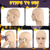 Picture of Morcheiong 2/4/8 Pieces Bald Cap for Halloween Costumes Makeup Latex Bald Head Wig Caps Bald Cosplay for Adults Women (Assorted Style, 4)