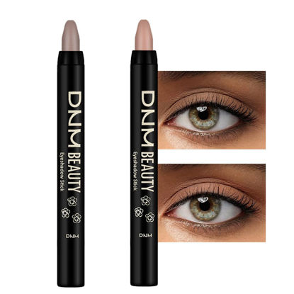 Picture of Kaely 2Pcs Cream Eyeshadow Sticks Set for Eyes Waterproof,Ginger Matte & Caramel Matte Eye shadow Stick Pencil Pen Bulk sombras en crema para ojos 29+30