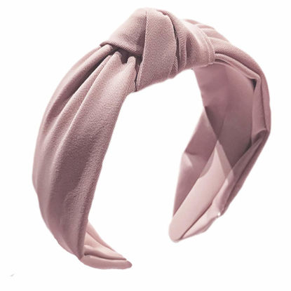 Picture of Etercycle Headband for Women, Knotted Wide Headband, Yoga Hair Band Fashion Elastic Hair Accessories for Women (Pink)