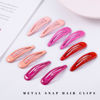 Picture of Cptots 20 PCS Metal Snap Hair Clips Water Drop No Slip Hair Barrettes for Women Small Hair Clips For Thick And Thin Fine Hair,Red Gradient Pink Rose Red,1.97 x 0.5 Inches.