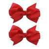 Picture of YanJie Valentines Day Red Hair Clips Girls Valentine's Day Hair Barrettes Hair Bowknot Ribbon Alligator Pink Love Heart Pattern Hairgrips Clips