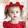 Picture of YanJie Valentines Day Red Hair Clips Girls Valentine's Day Hair Barrettes Hair Bowknot Ribbon Alligator Pink Love Heart Pattern Hairgrips Clips
