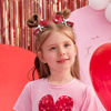 Picture of YanJie Valentine's Day Hair Bow Clips Love Heart Hair Clips Red Pink Bowknot Hair Barrettes Heart Lip Print Boutique Alligator Clips for Toddler