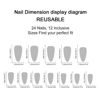 Picture of Christmas Press on Nails Medium Almond Fake Nails Xmas False Nails With Snowflake Designs Red Full Cover Stick on Nails Acrylic Winter French Tip Artificial Nails for Women Girls 24Pcs