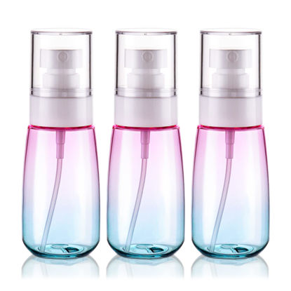 Picture of Cosywell Fine Mist Spray Bottles TSA Approved 2oz 60ml 3 Pack Leak Proof Travel Spray Bottle Empty Small Spray Bottles for Perfume Essential Oils Toners Rose Water Cosmetics (3Gradient Pink Blue)