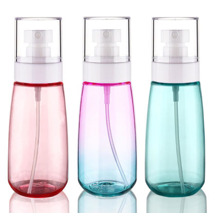 Picture of Cosywell Travel Spray Bottle TSA Approved 3.4oz 100ml 3 Pack Leak Proof Fine Mist Spray Bottles Empty Plastic Refillable Spray Bottle for Perfume Essential Oils Toners Rose Water Cosmetics (3color)