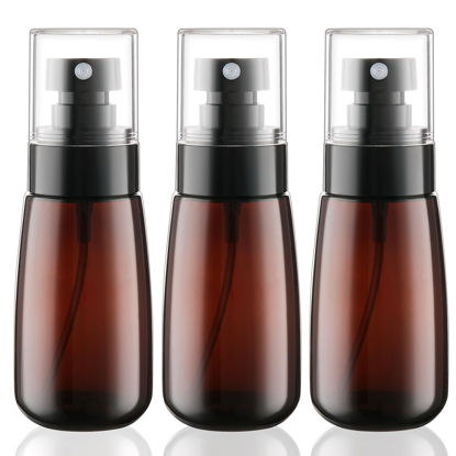 Picture of Cosywell Travel Spray Bottle 2oz 60ml 3 Pack TSA Approved Leak Proof Fine Mist Spray Bottles Empty Plastic Refillable Spray Bottle for Perfume Essential Oils Toners Rose Water Cosmetics（3Brown）
