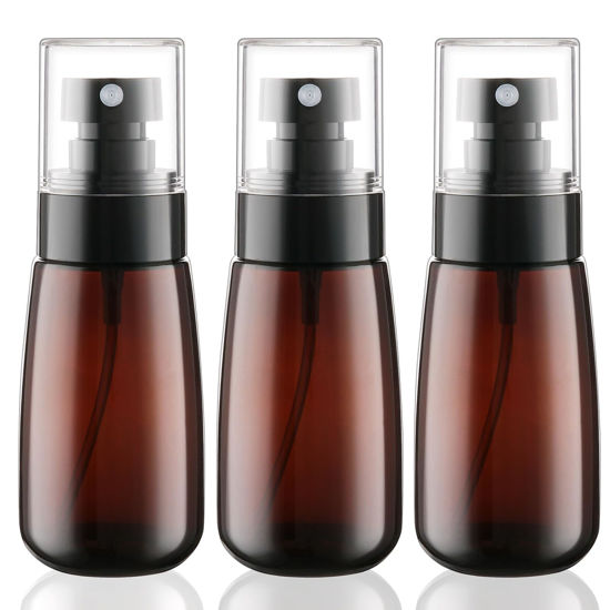 Picture of Cosywell Travel Spray Bottle 2oz 60ml 3 Pack TSA Approved Leak Proof Fine Mist Spray Bottles Empty Plastic Refillable Spray Bottle for Perfume Essential Oils Toners Rose Water Cosmetics（3Brown）