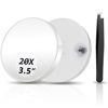 Picture of FAHZON 20X Magnifying Mirror, Magnified Mirror 3.5" with Two Suction Cups and Tweezers, Travel Magnifying Mirror Set Comes with Portable Storage Bag, Small Magnifying Mirror for Travel(White)