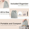 Picture of FAHZON 20X Magnifying Mirror, Magnified Mirror 3.5" with Two Suction Cups and Tweezers, Travel Magnifying Mirror Set Comes with Portable Storage Bag, Small Magnifying Mirror for Travel(White)